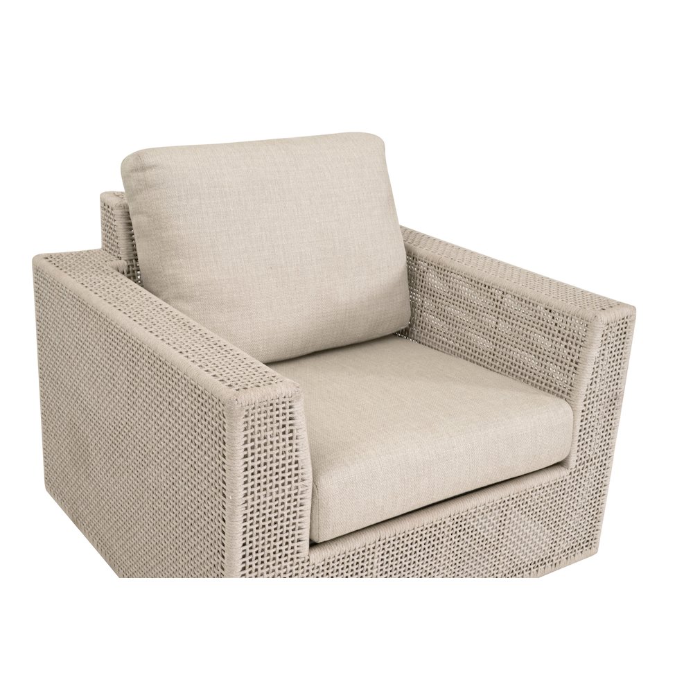 Woven - Outdoor  Transitional Tropez Outdoor Swivel Rocker Sofa Chair. Picture 7
