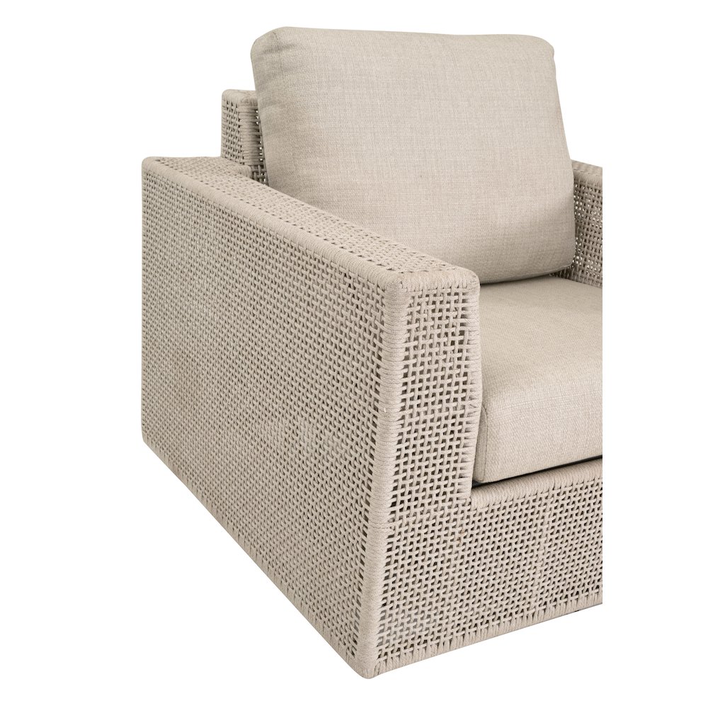 Woven - Outdoor  Transitional Tropez Outdoor Swivel Rocker Sofa Chair. Picture 8