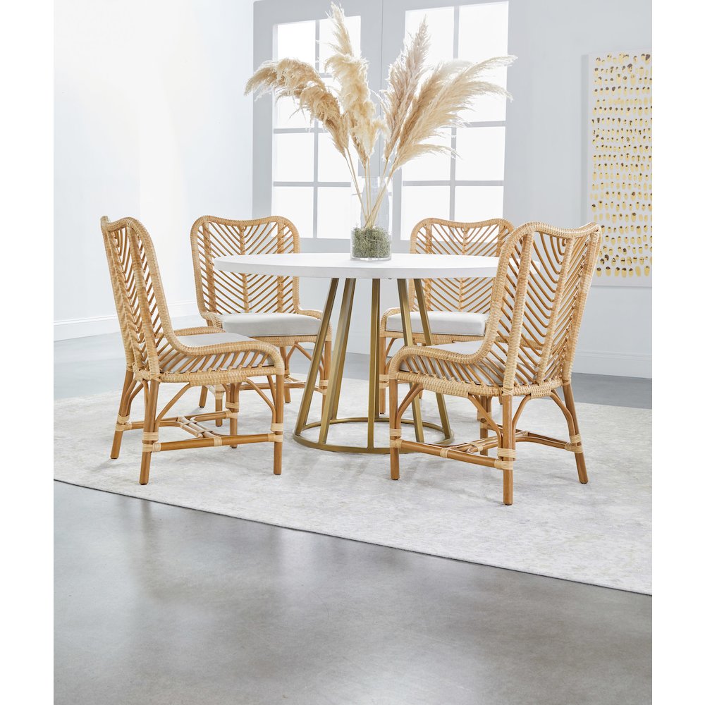 Traditions Transitional Turino Round Dining Table Base. Picture 19