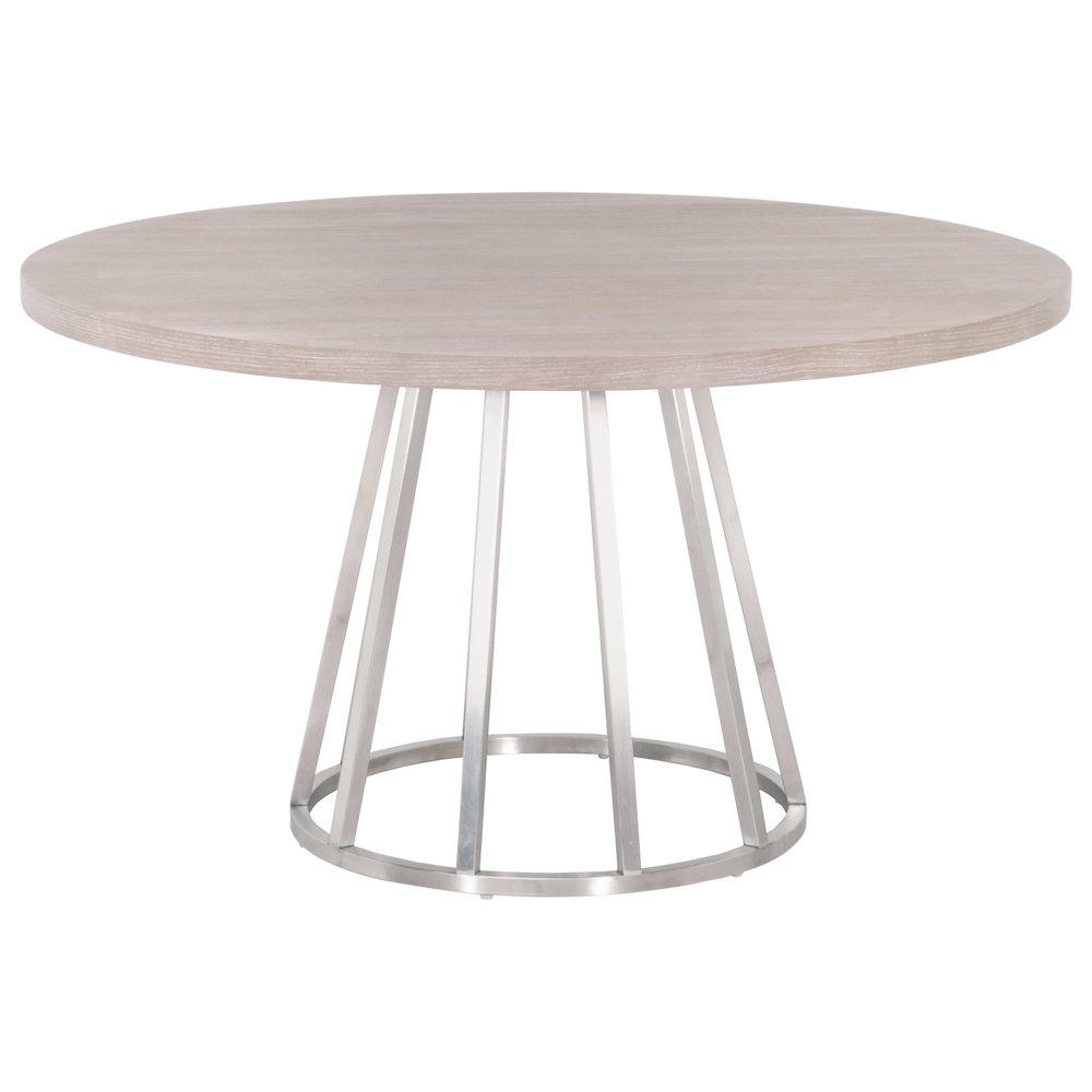 Traditions Transitional Turino 54" Round Dining Table Wood Top. Picture 2