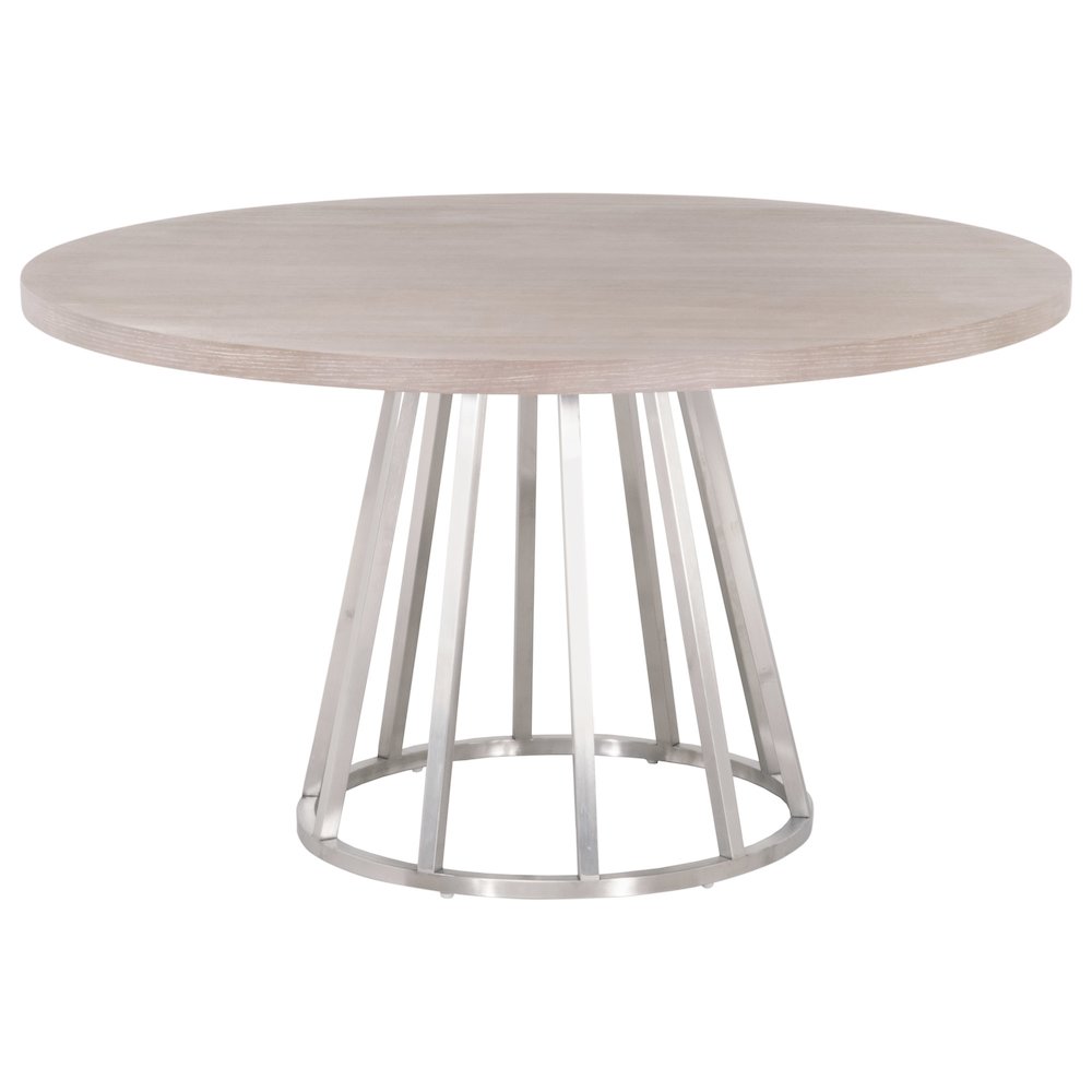 Traditions Transitional Turino 54" Round Dining Table Wood Top. Picture 3
