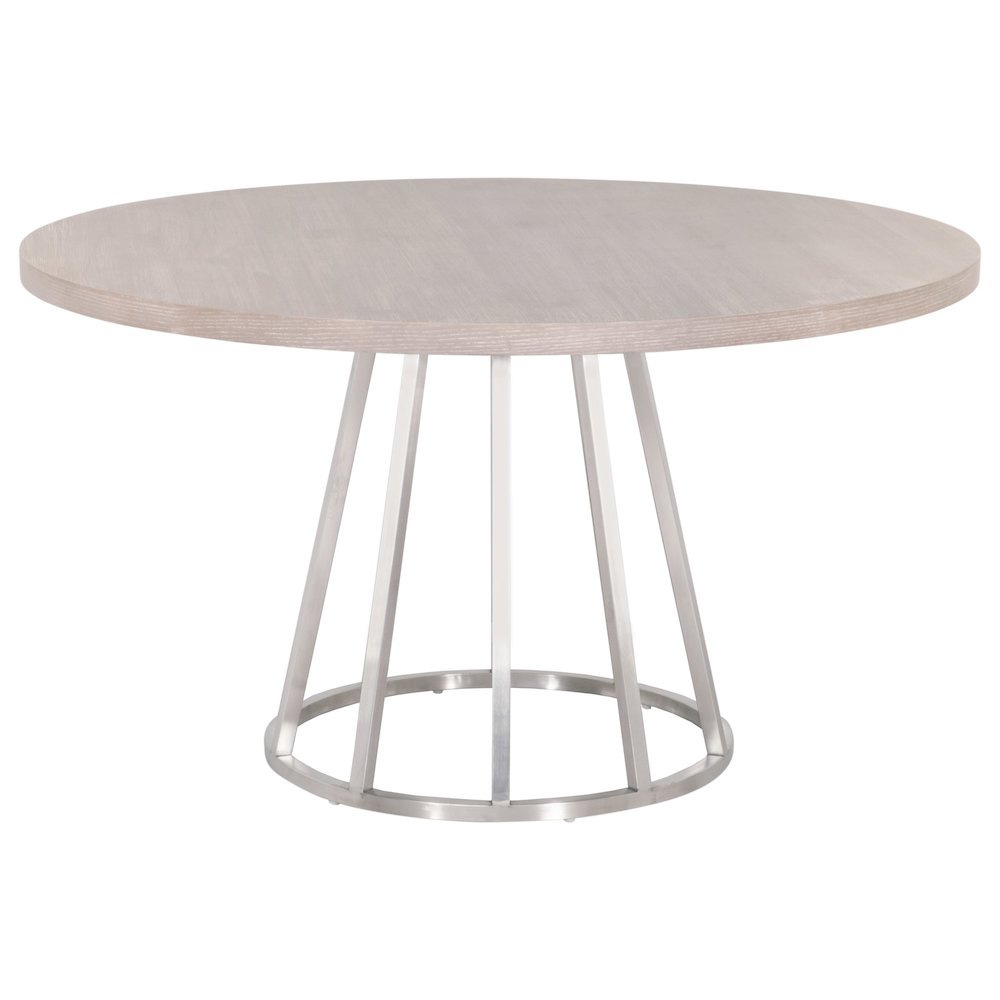 Traditions Transitional Turino 54" Round Dining Table Wood Top. Picture 4