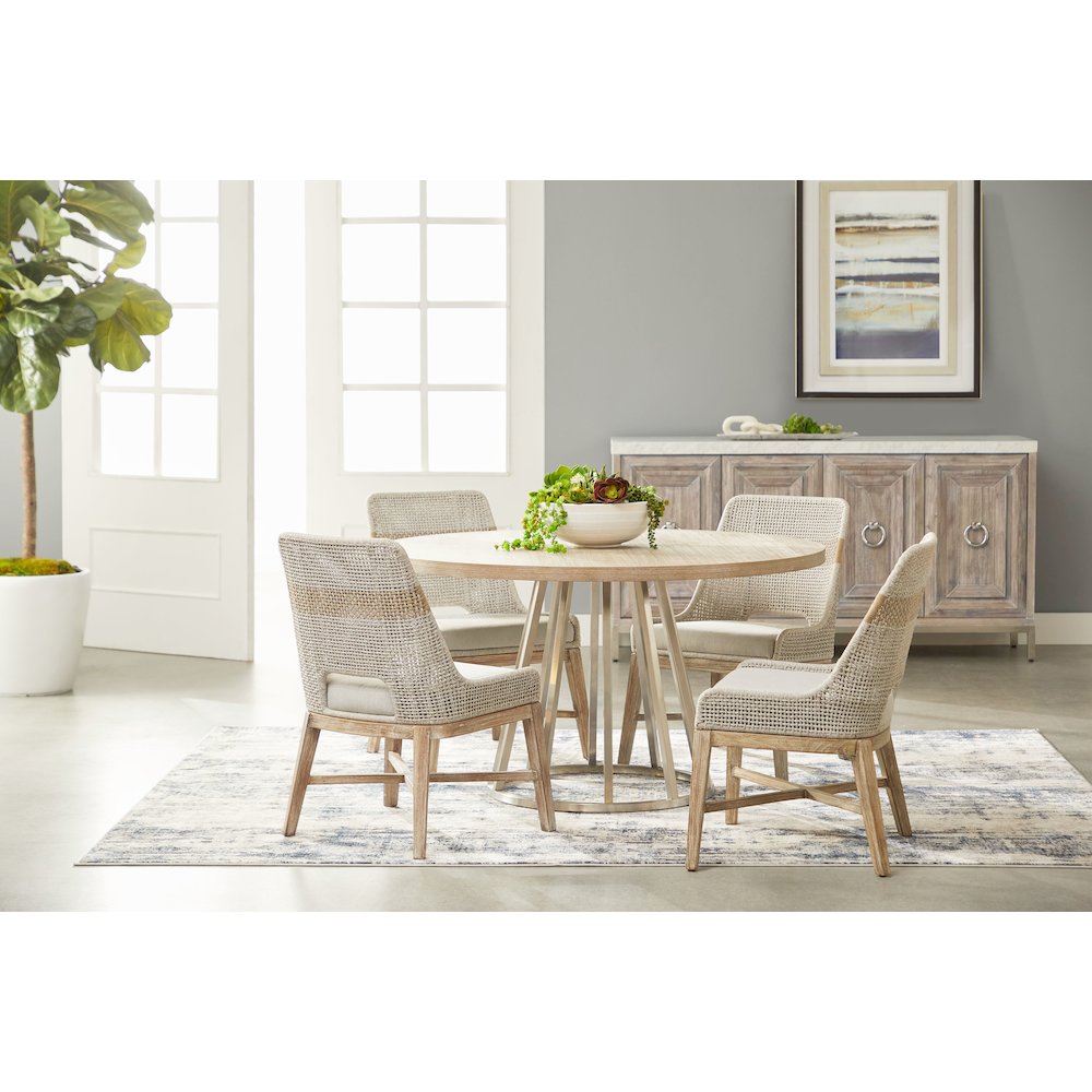 Traditions Transitional Turino 54" Round Dining Table Wood Top. Picture 5