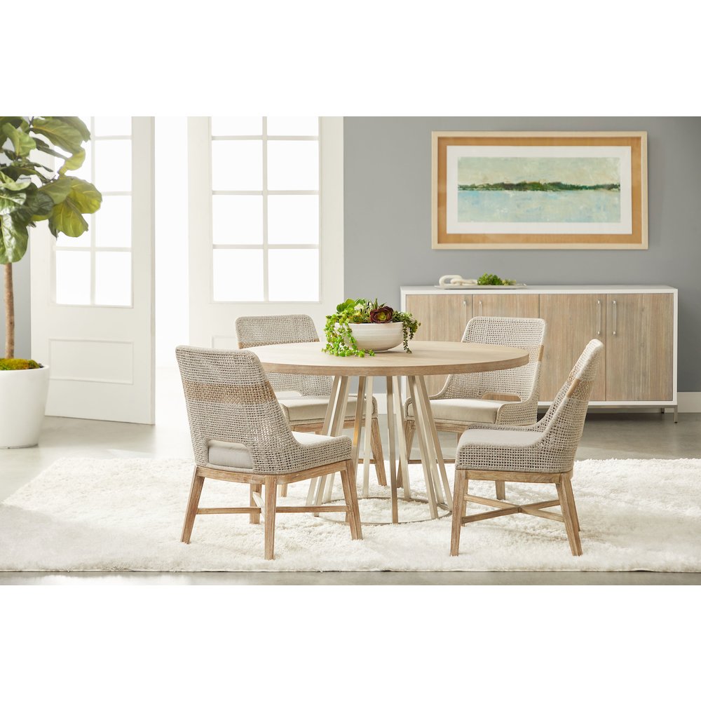 Traditions Transitional Turino 54" Round Dining Table Wood Top. Picture 6