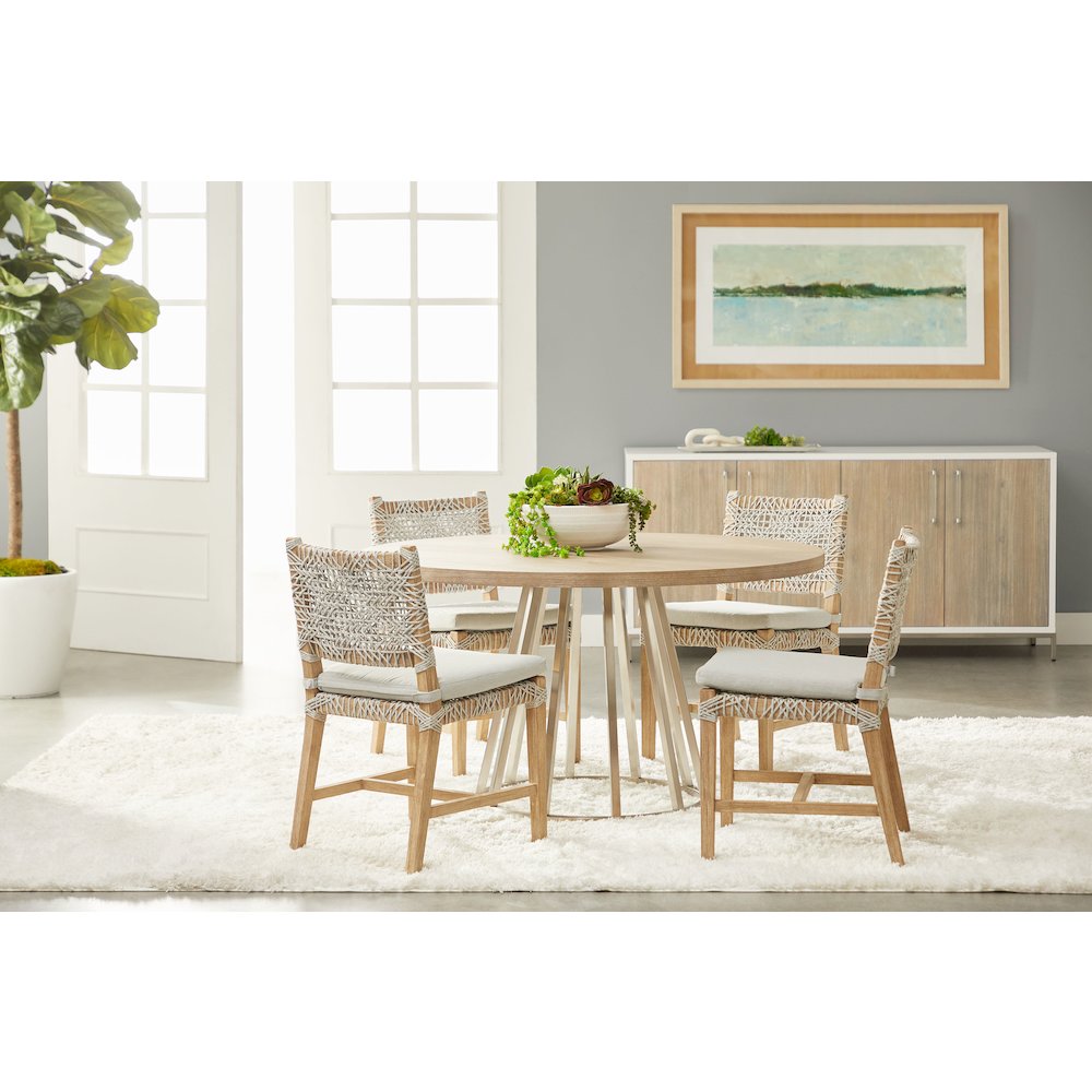 Traditions Transitional Turino 54" Round Dining Table Wood Top. Picture 8