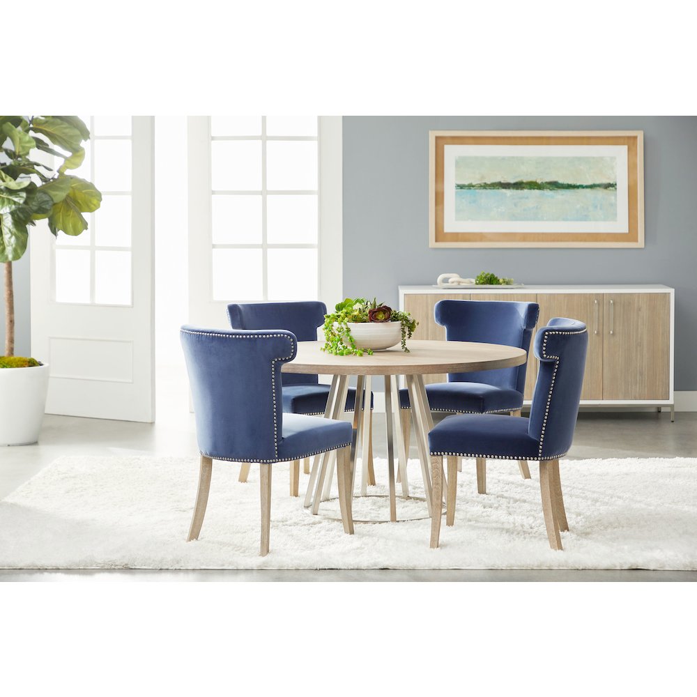 Traditions Transitional Turino 54" Round Dining Table Wood Top. Picture 10