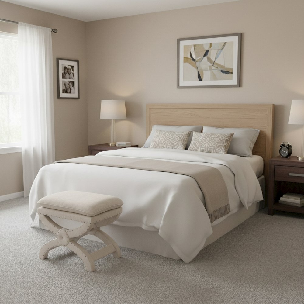 Ottoman Beige, Pillow-Top Seat, Curved X-Base. Picture 3