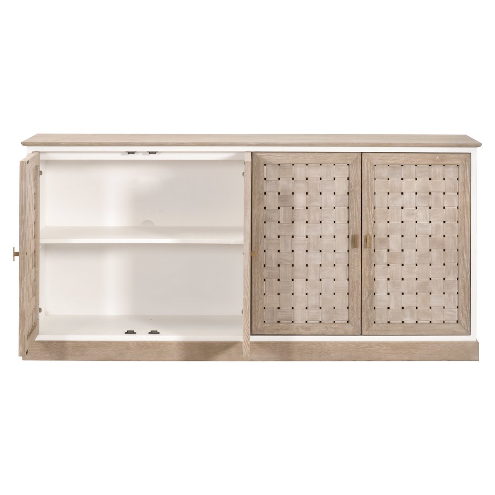 Bella Antique Transitional Weave Media Sideboard. Picture 3