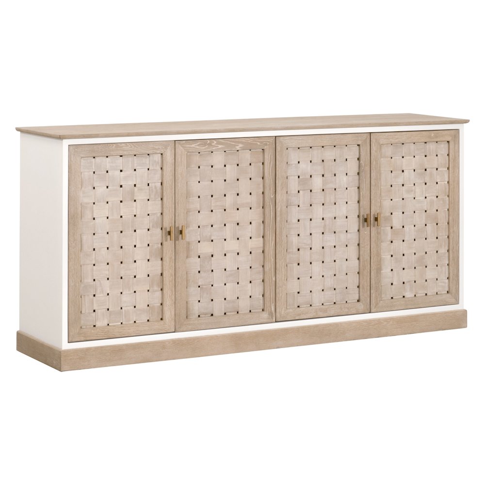 Bella Antique Transitional Weave Media Sideboard. Picture 4