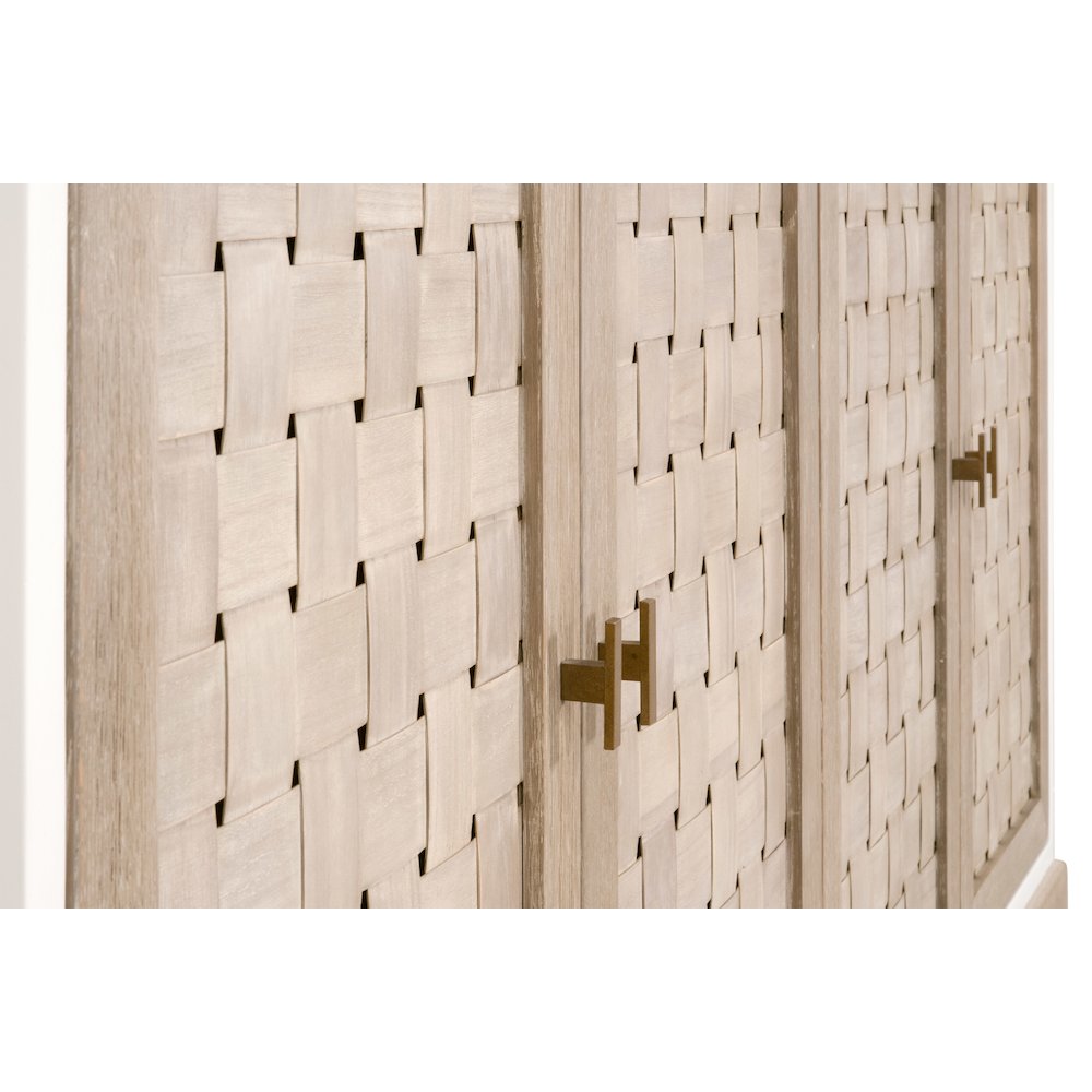Bella Antique Transitional Weave Media Sideboard. Picture 7