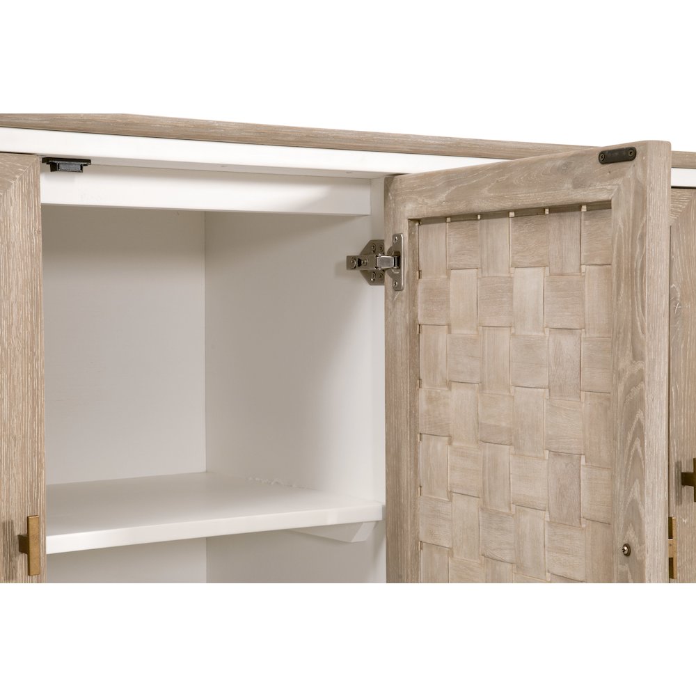 Bella Antique Transitional Weave Media Sideboard. Picture 8