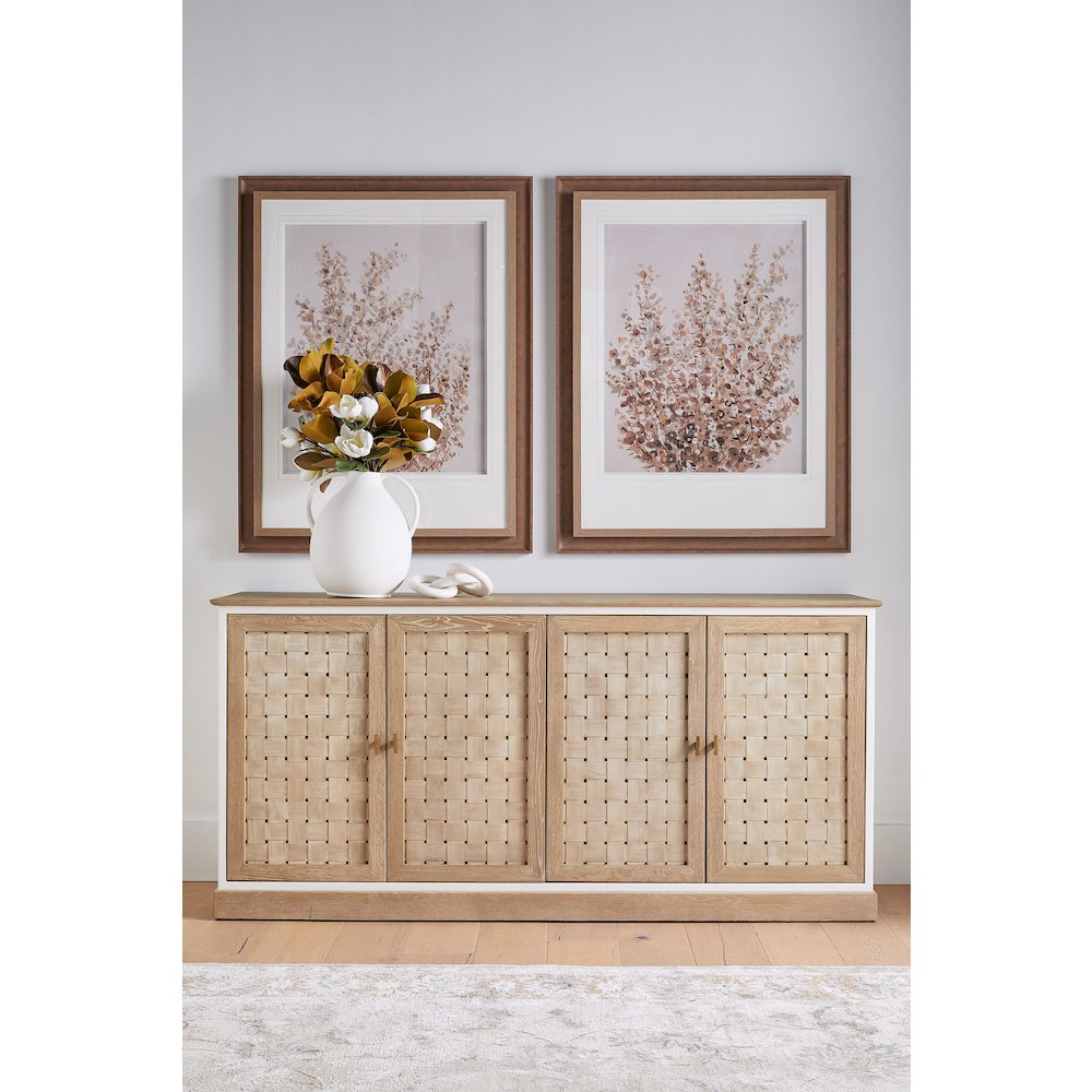 Bella Antique Transitional Weave Media Sideboard. Picture 10