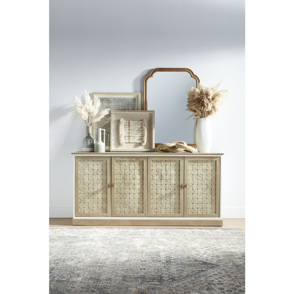 Bella Antique Transitional Weave Media Sideboard. Picture 13
