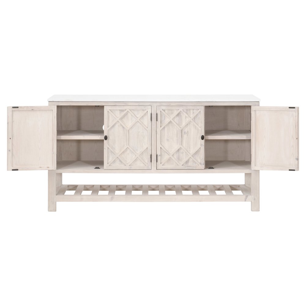 Bella Antique Transitional Willow Media Sideboard. Picture 3
