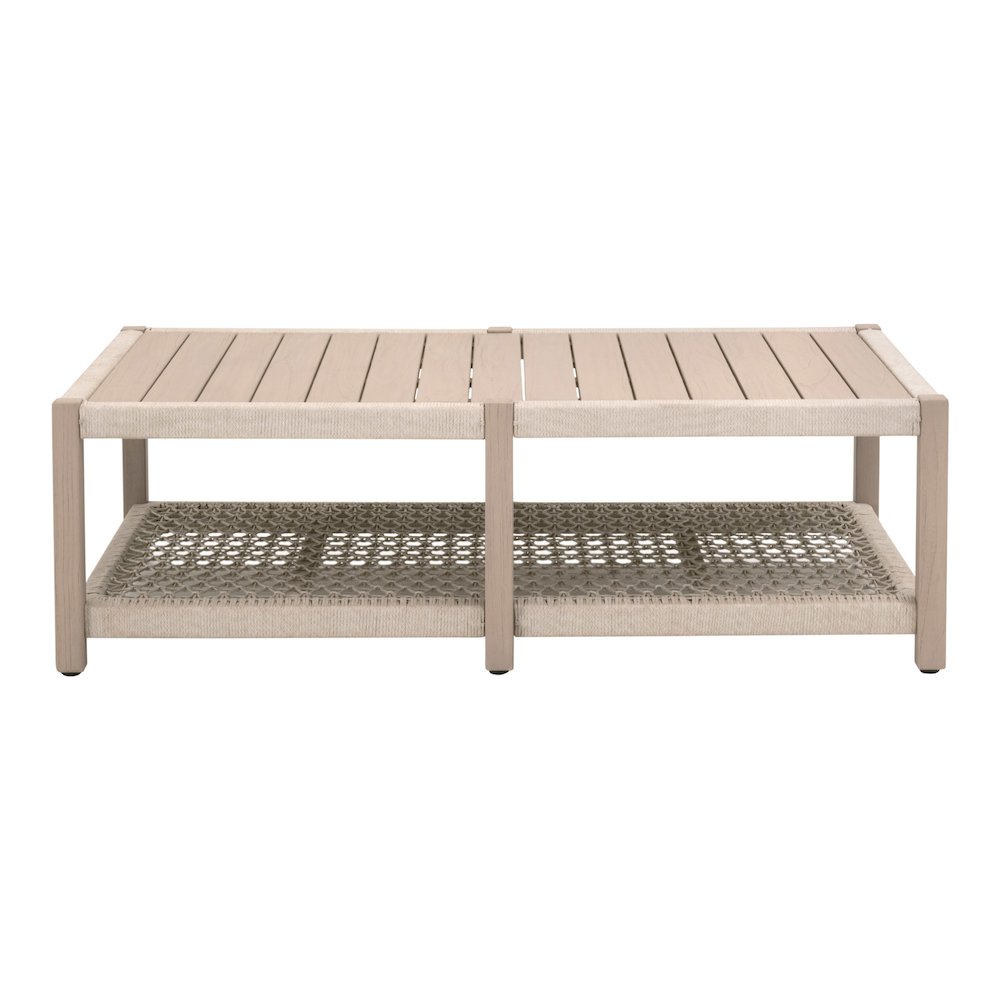 Woven - Outdoor  Transitional Wrap Outdoor Coffee Table. Picture 1