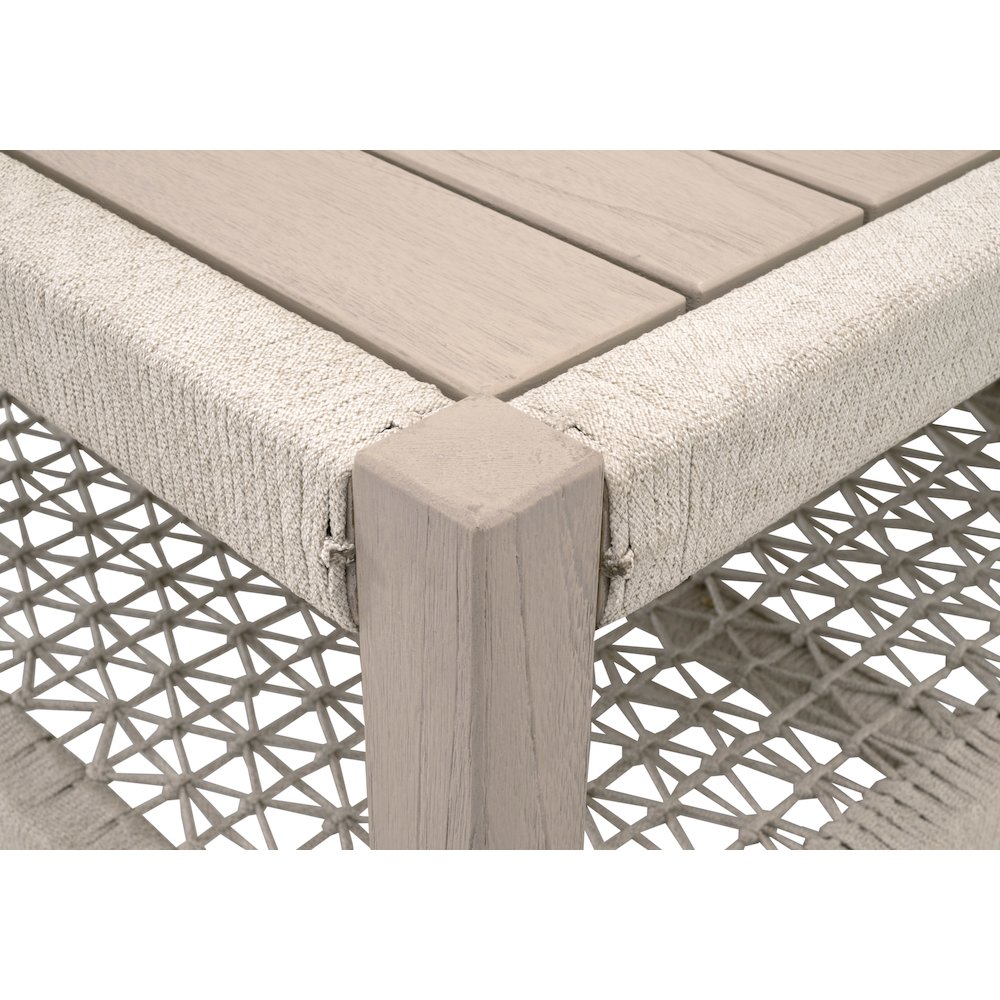 Woven - Outdoor  Transitional Wrap Outdoor Coffee Table. Picture 5