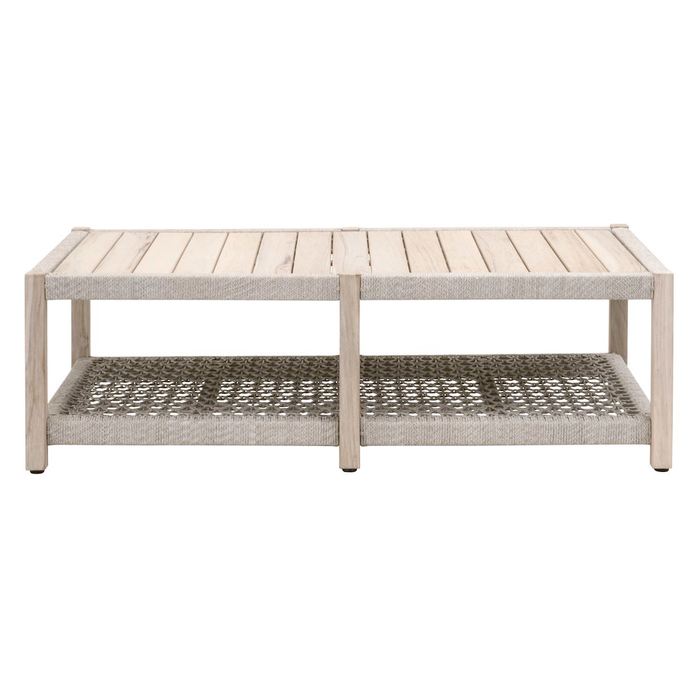 Woven - Outdoor  Transitional Wrap Outdoor Coffee Table. Picture 1