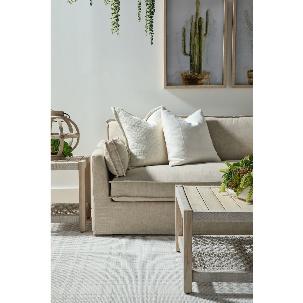Woven - Outdoor  Transitional Wrap Outdoor Coffee Table. Picture 14