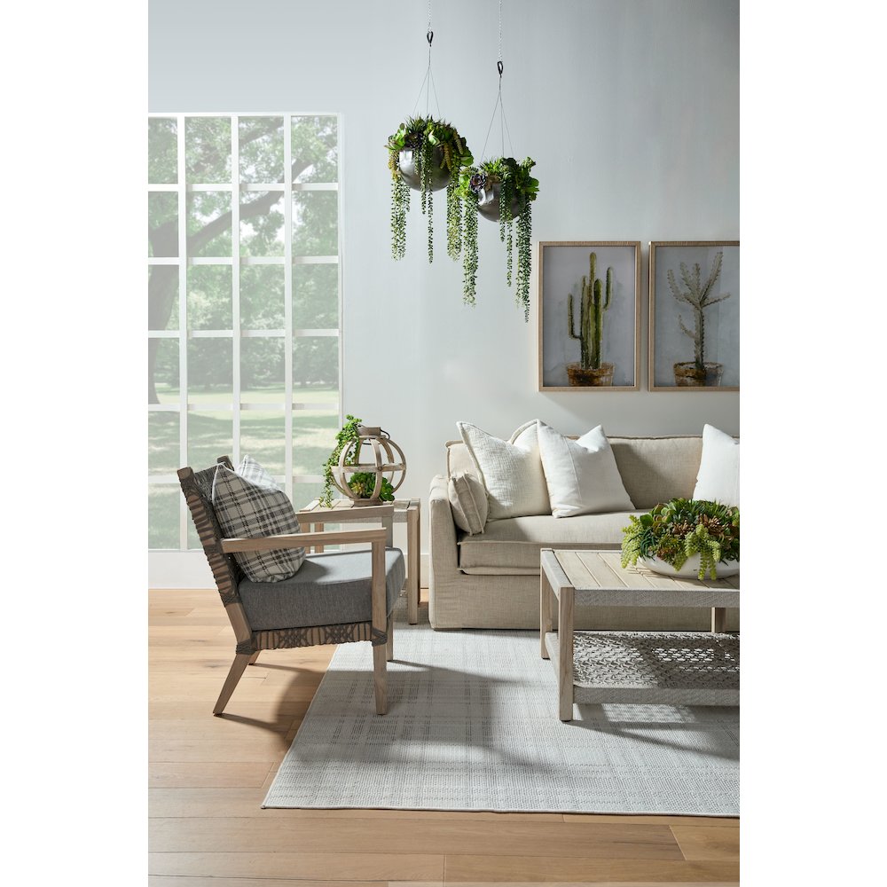 Woven - Outdoor  Transitional Wrap Outdoor Coffee Table. Picture 15
