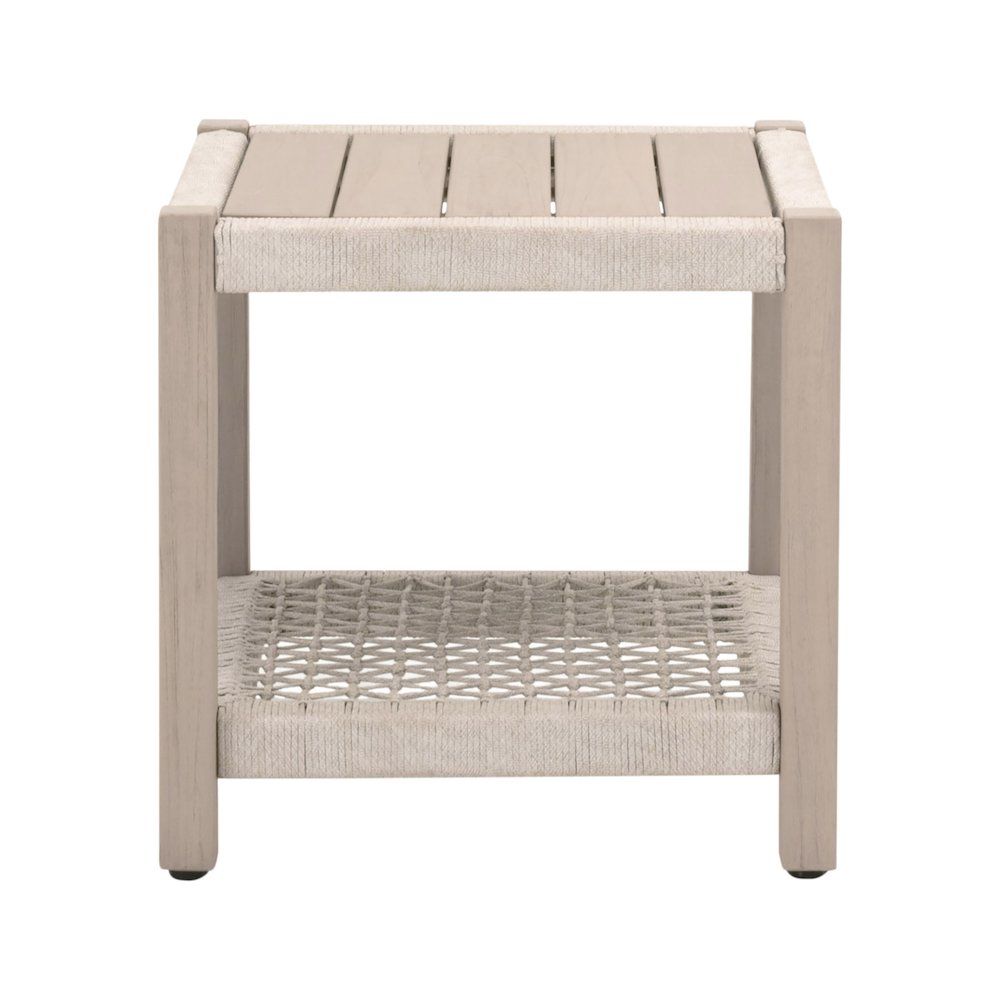Woven - Outdoor  Transitional Wrap Outdoor End Table. Picture 1