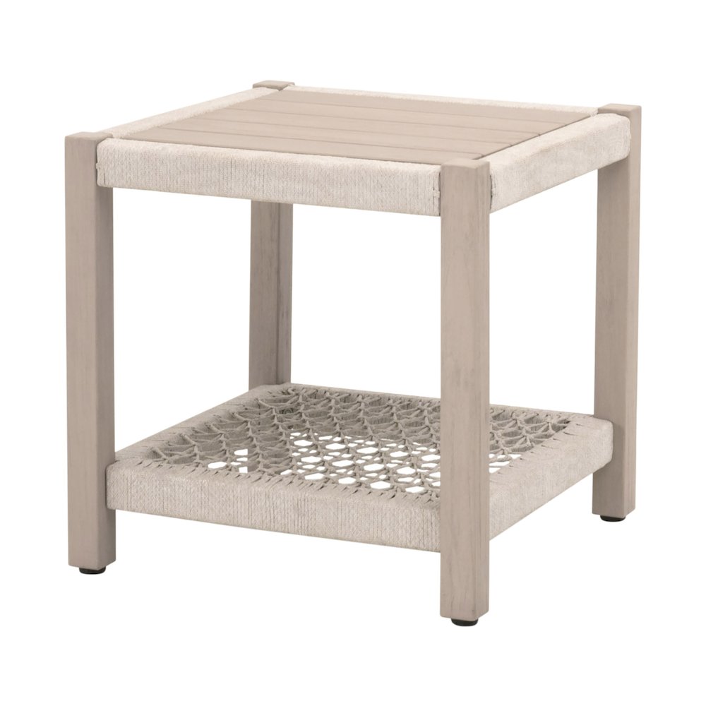 Woven - Outdoor  Transitional Wrap Outdoor End Table. Picture 2