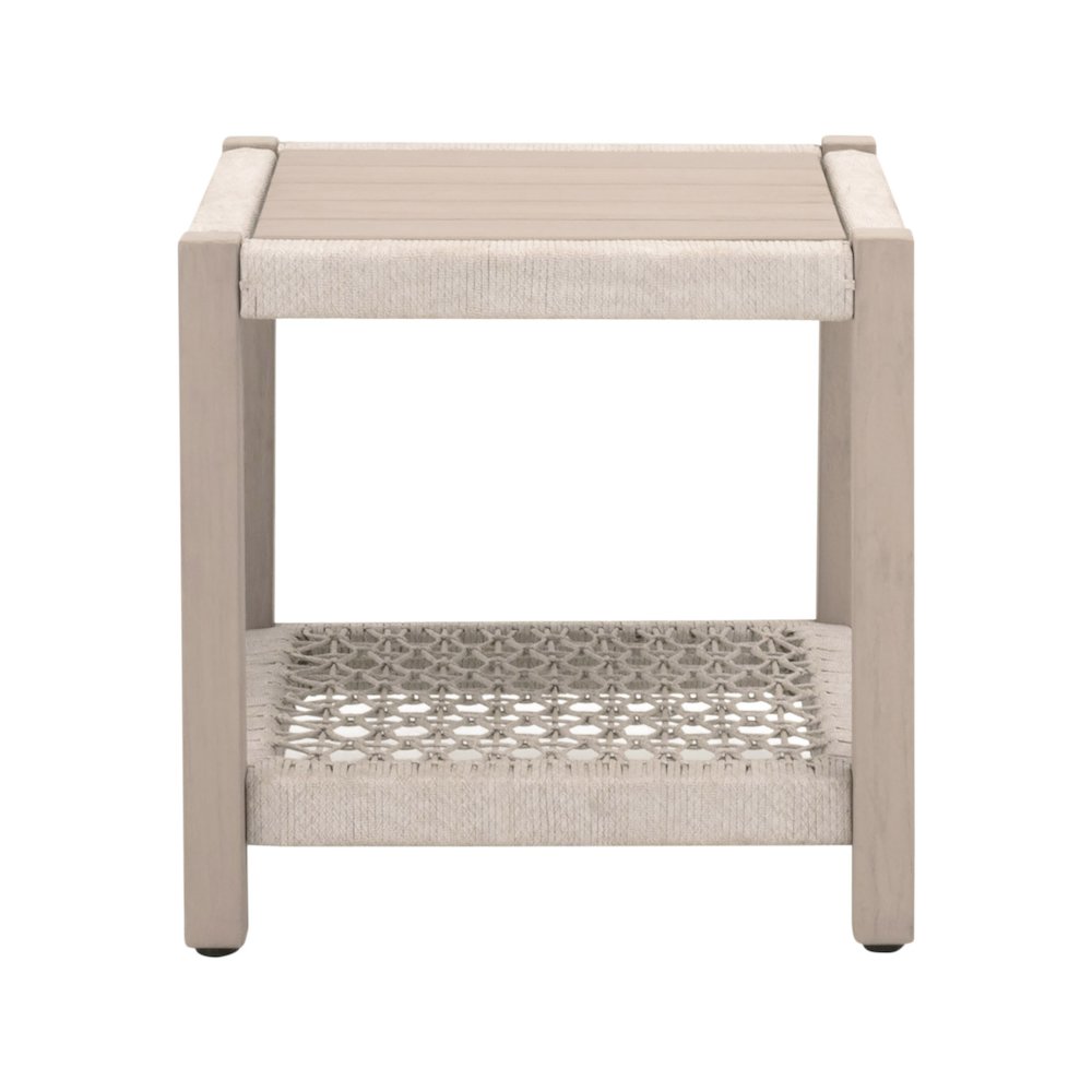 Woven - Outdoor  Transitional Wrap Outdoor End Table. Picture 3