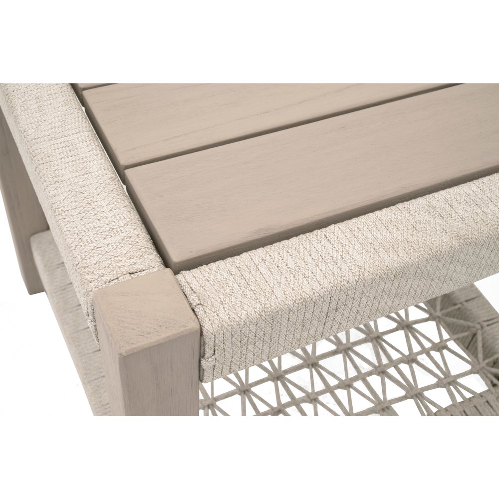 Woven - Outdoor  Transitional Wrap Outdoor End Table. Picture 4