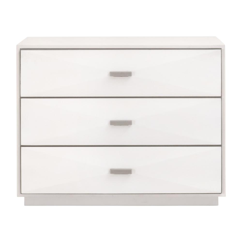 Wynn Shagreen 3-Drawer Nightstand. Picture 1