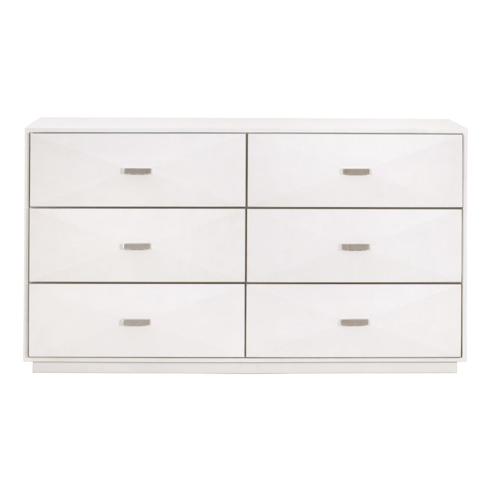 Traditions Transitional Wynn Shagreen 6-Drawer Double Dresser. Picture 1