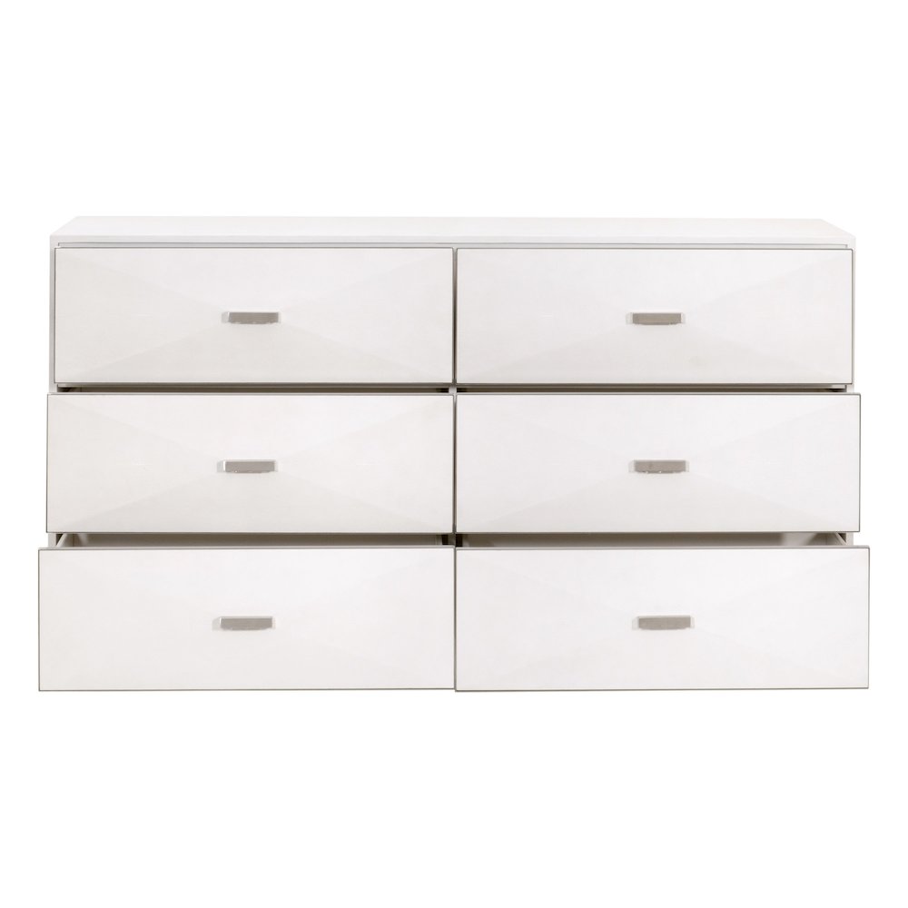 Traditions Transitional Wynn Shagreen 6-Drawer Double Dresser. Picture 2