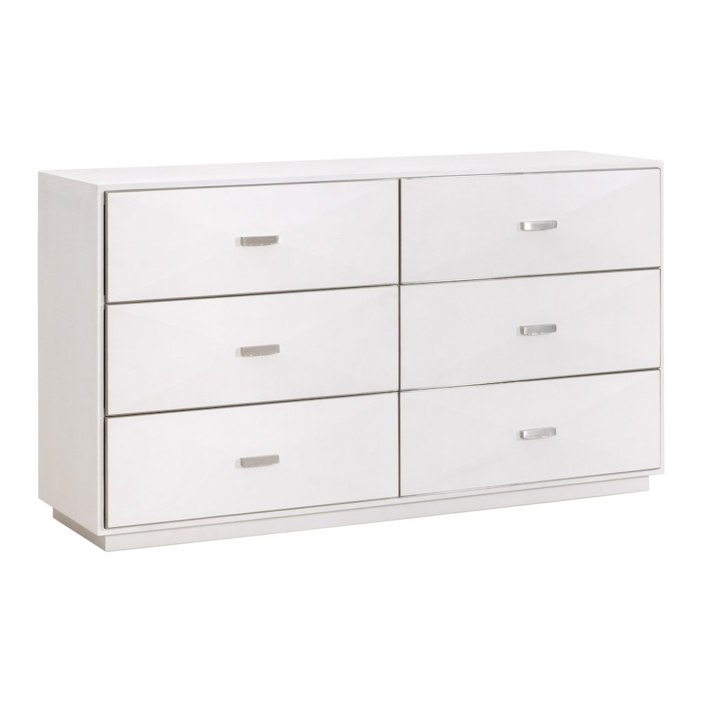 Traditions Transitional Wynn Shagreen 6-Drawer Double Dresser. Picture 3