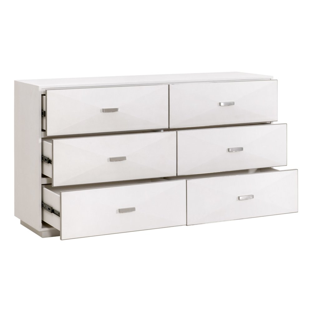 Traditions Transitional Wynn Shagreen 6-Drawer Double Dresser. Picture 4