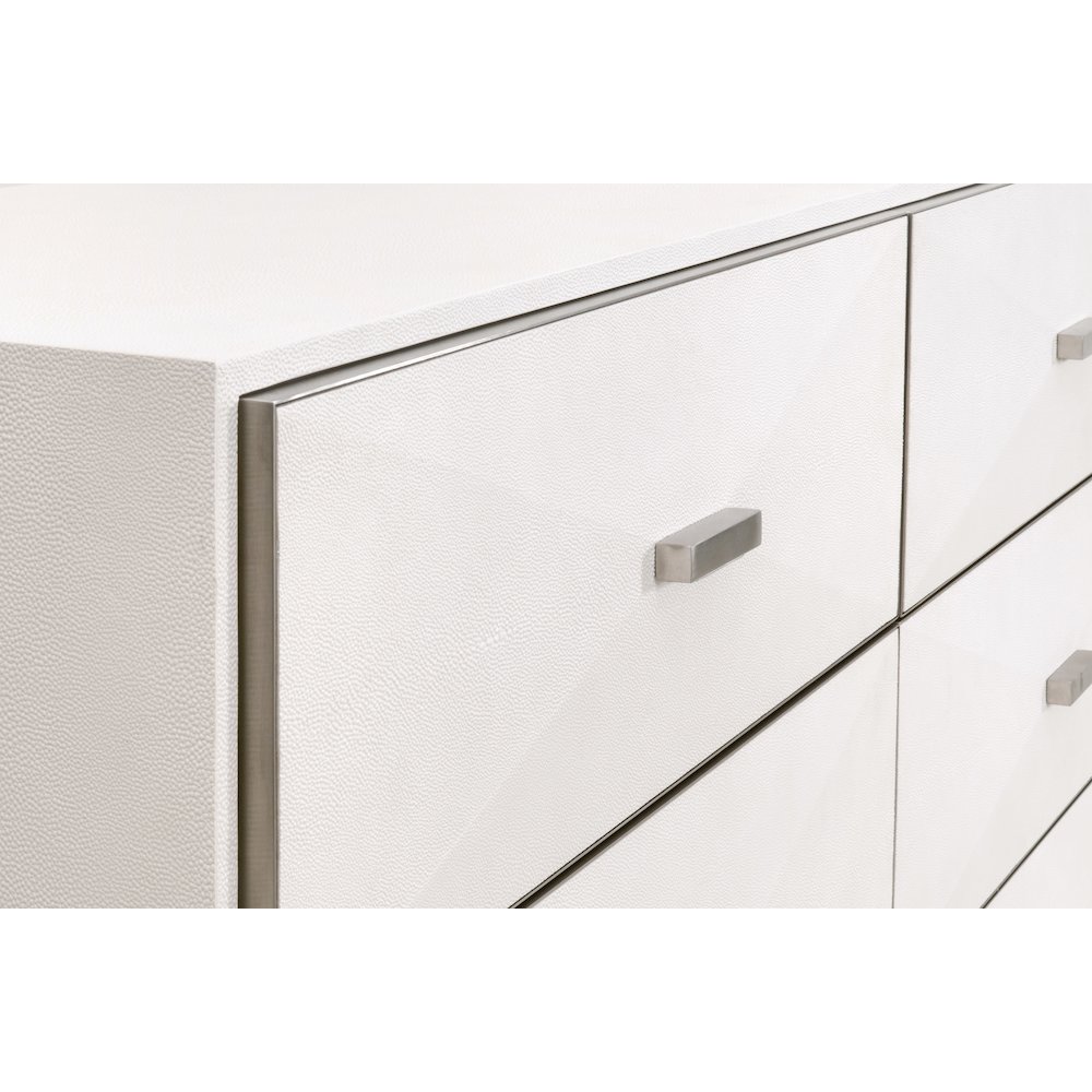 Traditions Transitional Wynn Shagreen 6-Drawer Double Dresser. Picture 6