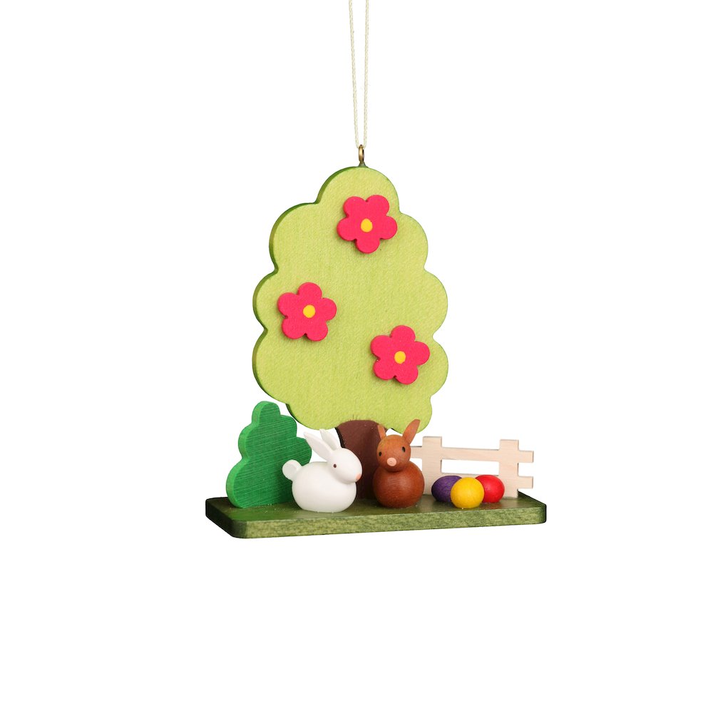 Ornament - Rabbit Couple At Tree. Picture 1