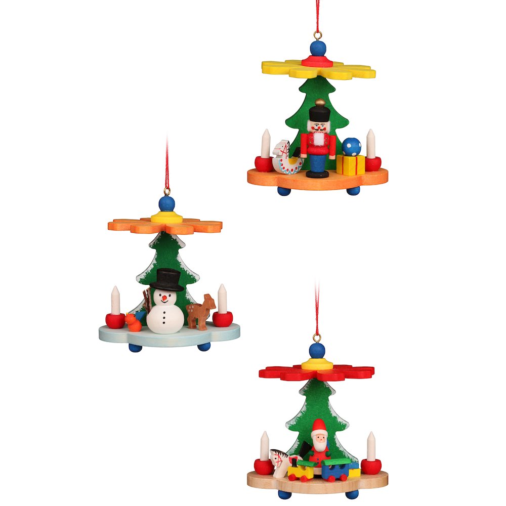 Ornament - Colorful Pyramids Assortment Set Of 6. Picture 1