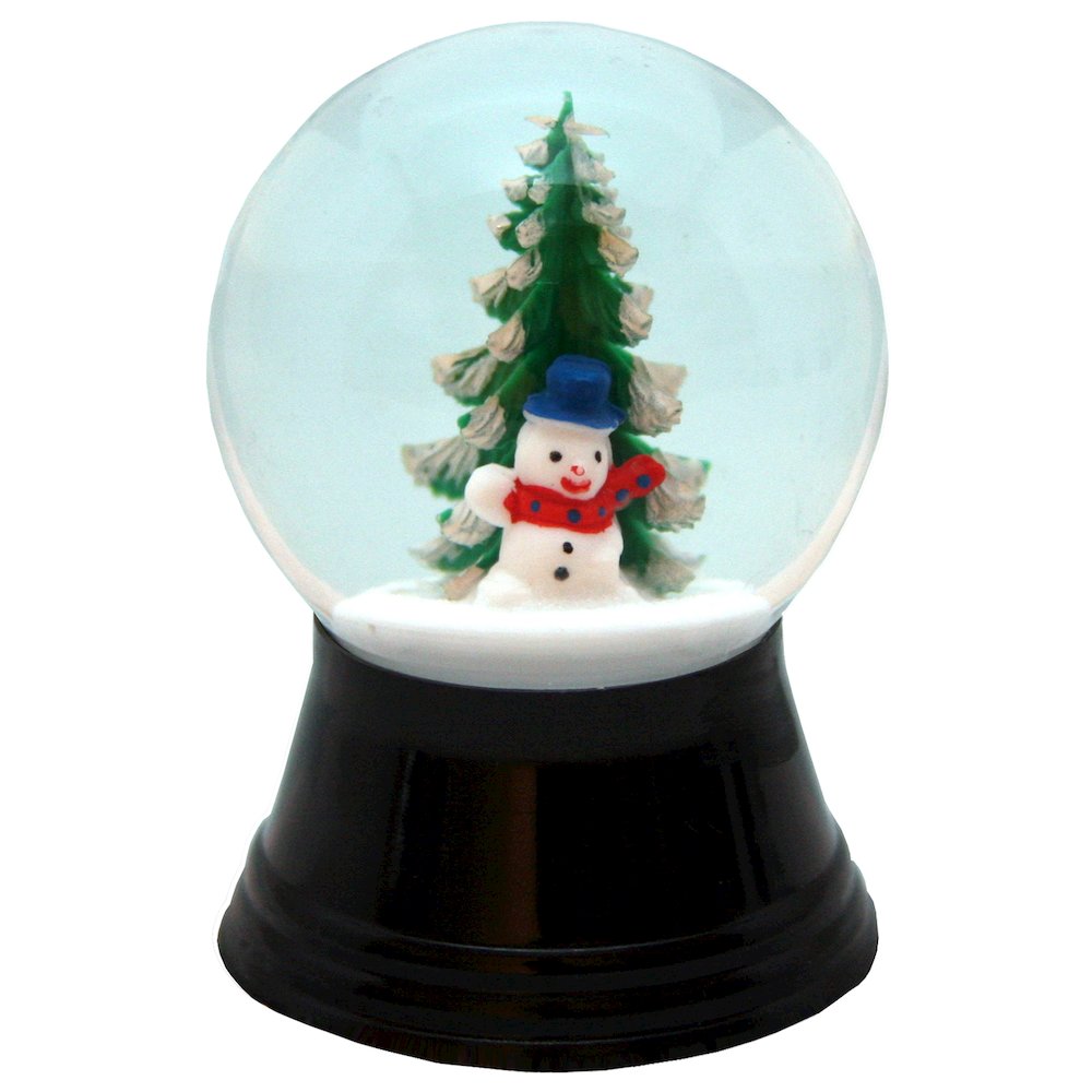 Snowglobe - Small Snowman With Tree. Picture 1