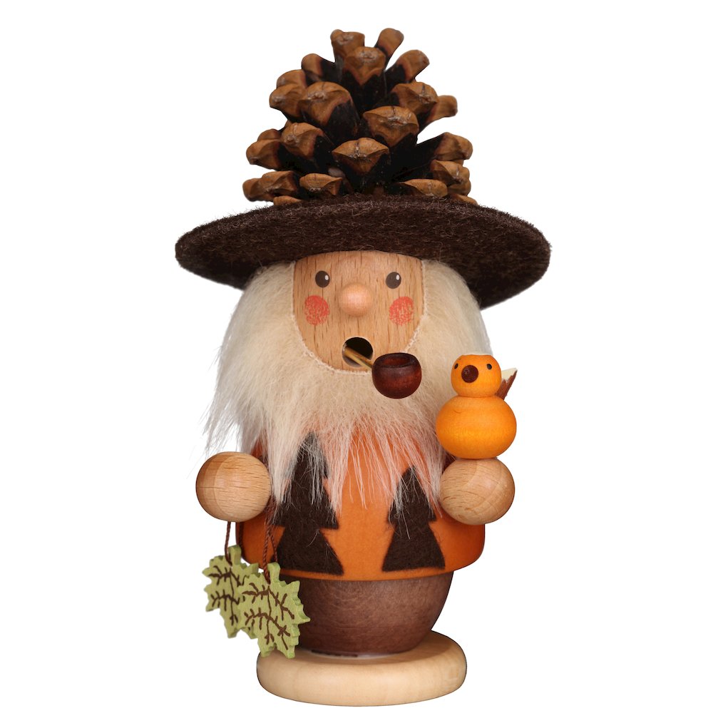 Smoker - Natural Pinecone Man With Bird. Picture 1