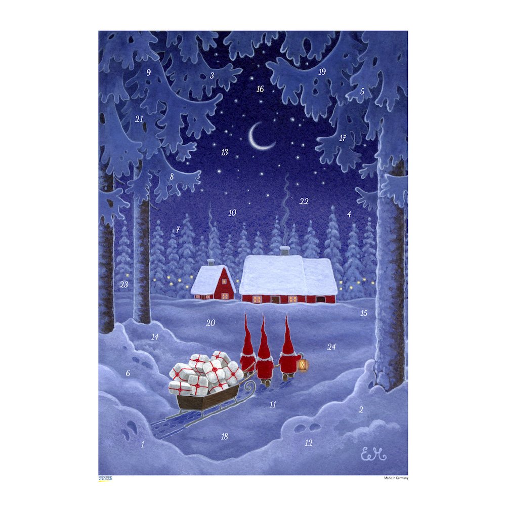 Advent - "Tomte" With Sleigh. Picture 1