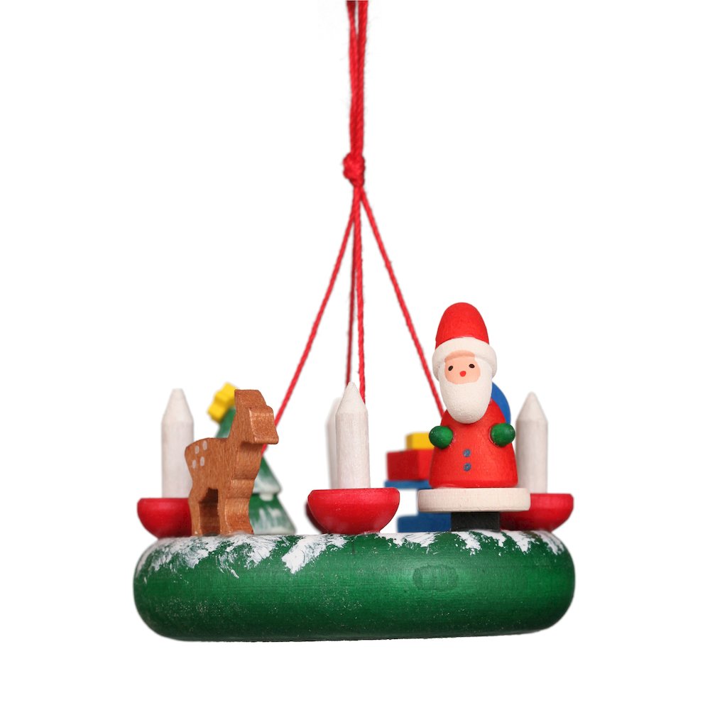 Ornament - Wreath With Santa. Picture 1