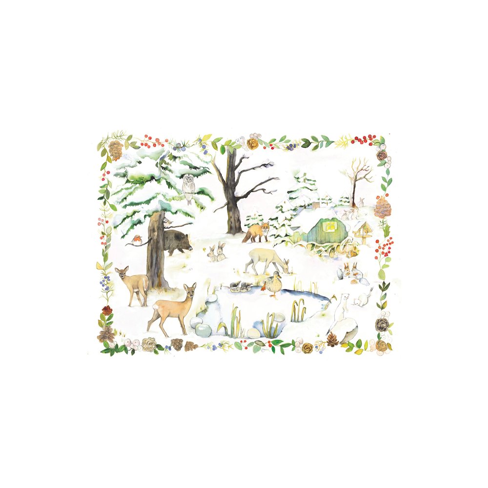 Advent - Animals Around Pond. Picture 1