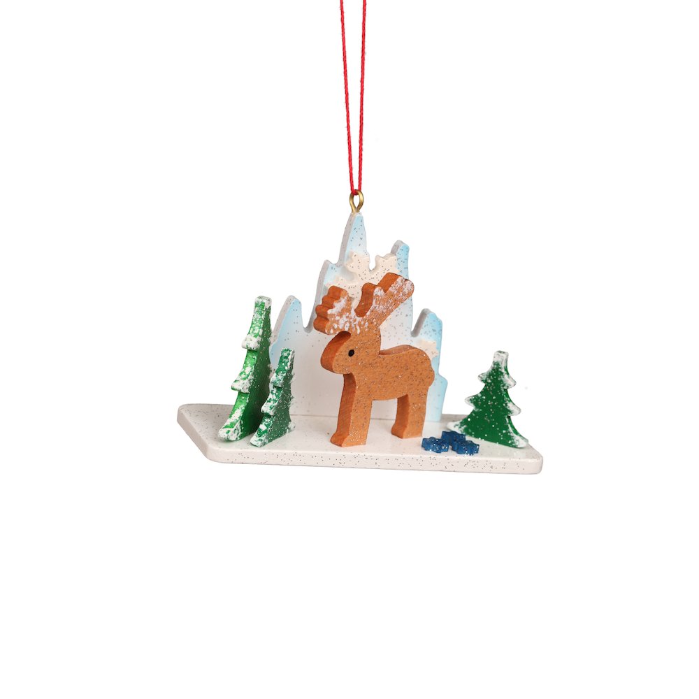 Ornament - Ice Landscape With Reindeer. Picture 1