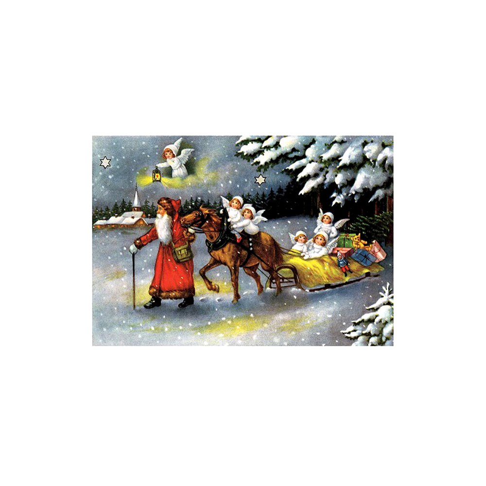 Advent - Santa And Angels. Picture 1