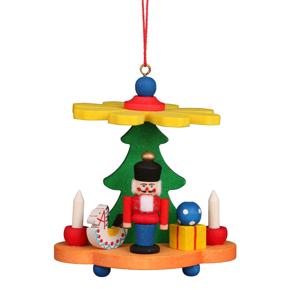 Ornament - Colorful Pyramid With Nutcracker. Picture 1