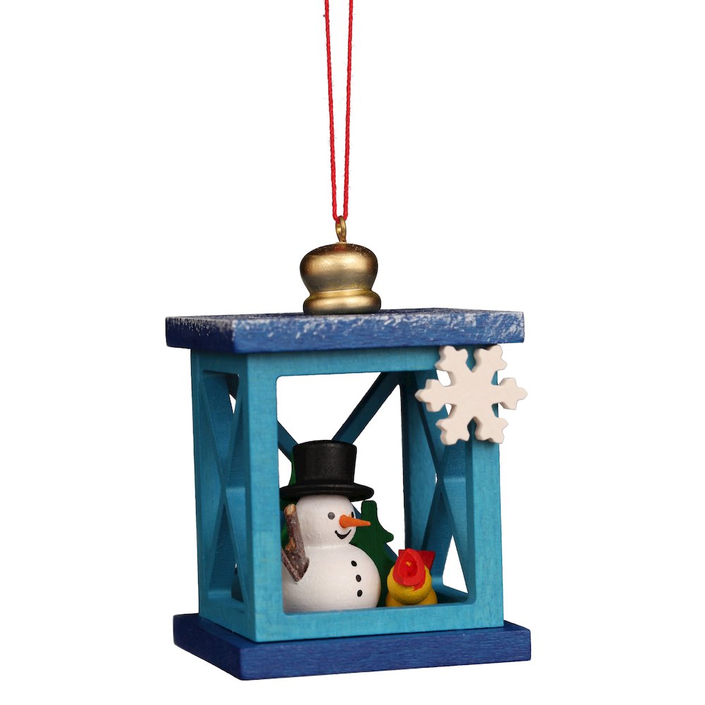 Ornament - Christmas Lantern With Snowman. Picture 1