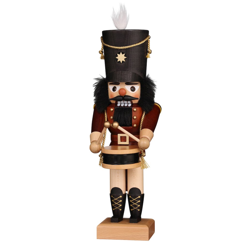 Mini Nutcracker - Drummer (Natural). Picture 1