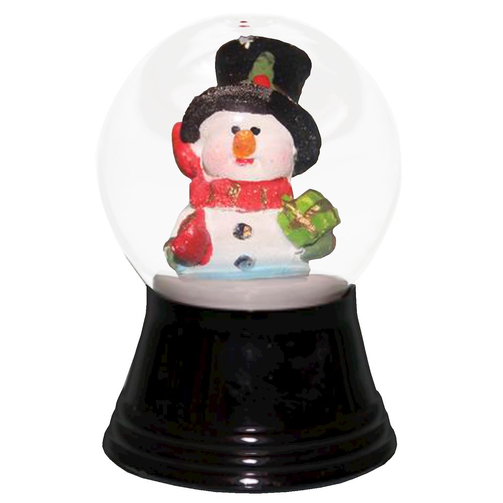 Snowglobe - Small Snowman With Scarf. Picture 1