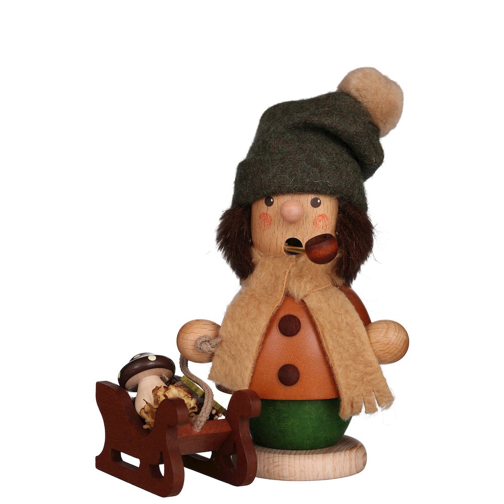 Incense Burner - Boy With Sled. Picture 1