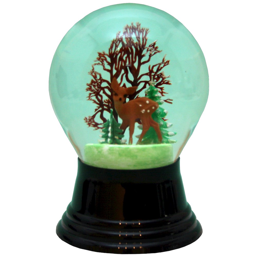 Snowglobe - Medium Doe With Tree. Picture 1