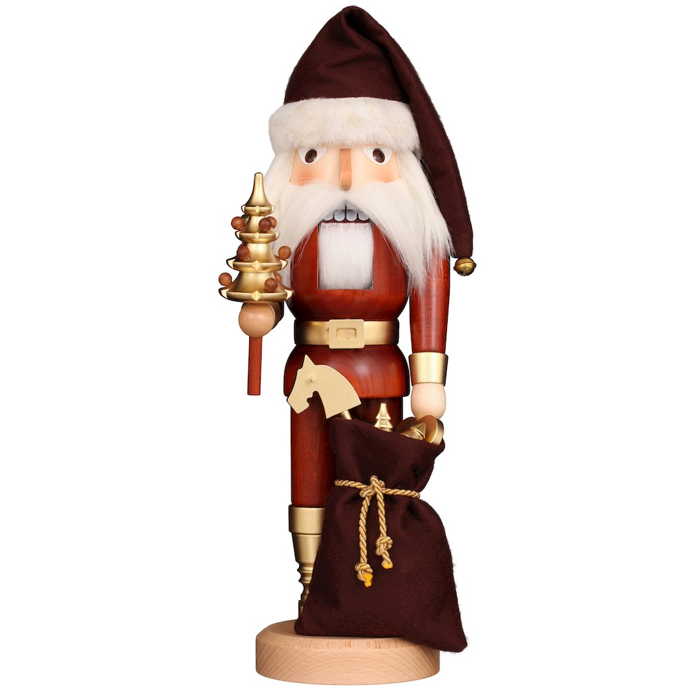 Nutcracker - Natural And Gold Santa. Picture 1