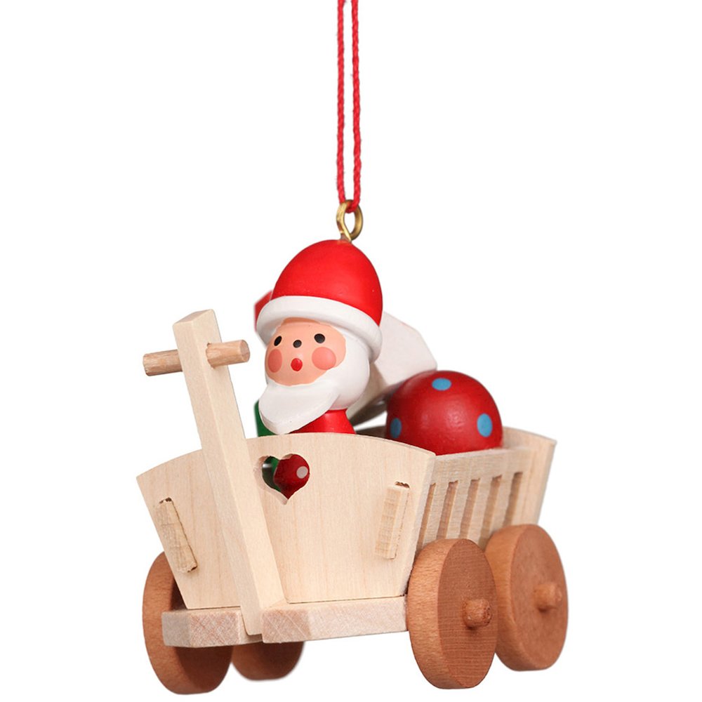 Ornament - Santa On Wagon. Picture 1